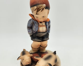 Hummel Figurine #66 Farm Boy Full Bee 5 1/2" Tall 1950's