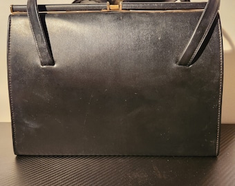 Vintage Black Leather Bag