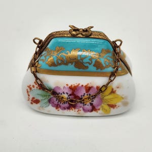 Limoges Peint Main Purse Trinket Box