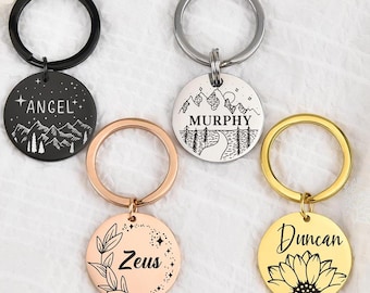 Engraved Dog Tag, Double Side Silent Collar Tag, Custom Collar Tag, Personalized Cat Tag, Cat ID Tag, Dog ID Tag, Dog Name Tag, Pet Name Tag