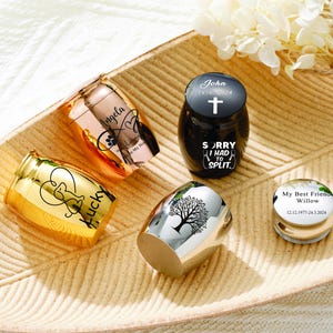 Urna para mascotas personalizada con grabado, soporte para cenizas personalizado, recuerdo conmemorativo para gatos o perros, recuerdo de la pérdida de una mascota pequeña, humano