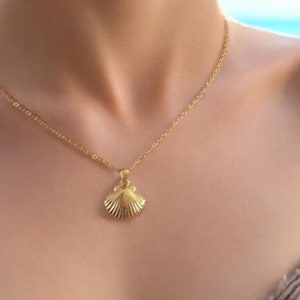 seashell necklace，shell necklace，sea shell necklace，gold seashell necklace，gold seashell necklace，seashell jewelry，seashell necklace gold，