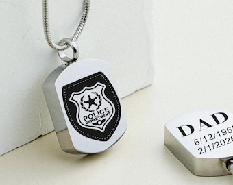 Personalized Dog Tag Cremation Pendant: Stainless Steel Urn Necklace
