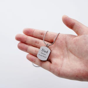 Cremation Jewelry for Men, Personalized Dog Tag Cremation Pendant, Urn Necklace for Human Ashes, Ashes Keepsake for Men, Sympathy Gift