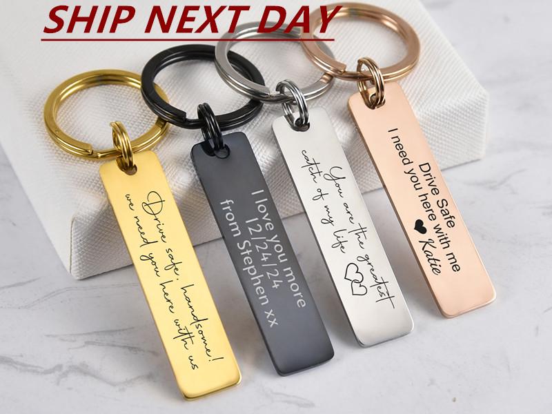 Custom Engraved Stainless Steel Keychain: Personalized Metal Key