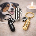Dog Ashes Keepsake Keychain,Pet Urns Keychain for Dogs,Personalized Cremation Keyrings Urn,Pet Memorial Dog Paw Keychain,Pet Ashes Keepsake