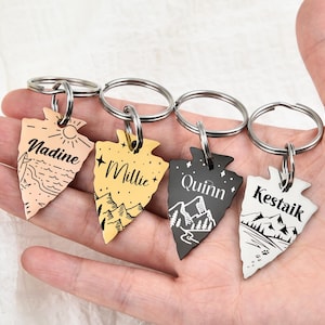 Gepersonaliseerde hondenpenning met pijlpunt: roestvrijstalen huisdier-ID-tag