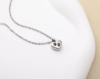 Collana con urna funeraria a forma di cuore in oro rosa: ricordo di cremazione con ceneri commemorative, ricordo personalizzato per animali domestici - Italia