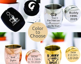Custom Engraved Mini Urn for Ashes,Pet or Human Personalized Mini Urn,Cremation Memorial Urn Paw Print for Dog,Funeral Urns,Ashes Keepsake