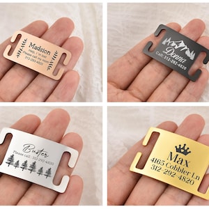 Silent dog tag personalized,Slide on dog tag,Dog Tags For Dogs,Custom Dog Name Tag,Engraved Pet ID Tag,Dog Tag Collar,Cat Tag,Puppy Tag