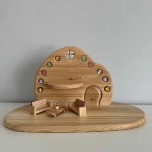 Wooden doll house kit, Preschool learning, Sensory toys, Toddler learning toys