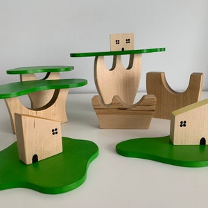 Wooden block tower, Montessori blocks, Wooden building blocks, Natural wood blocks, Motor skills toys, Gifts for toddlers, Toy for kid