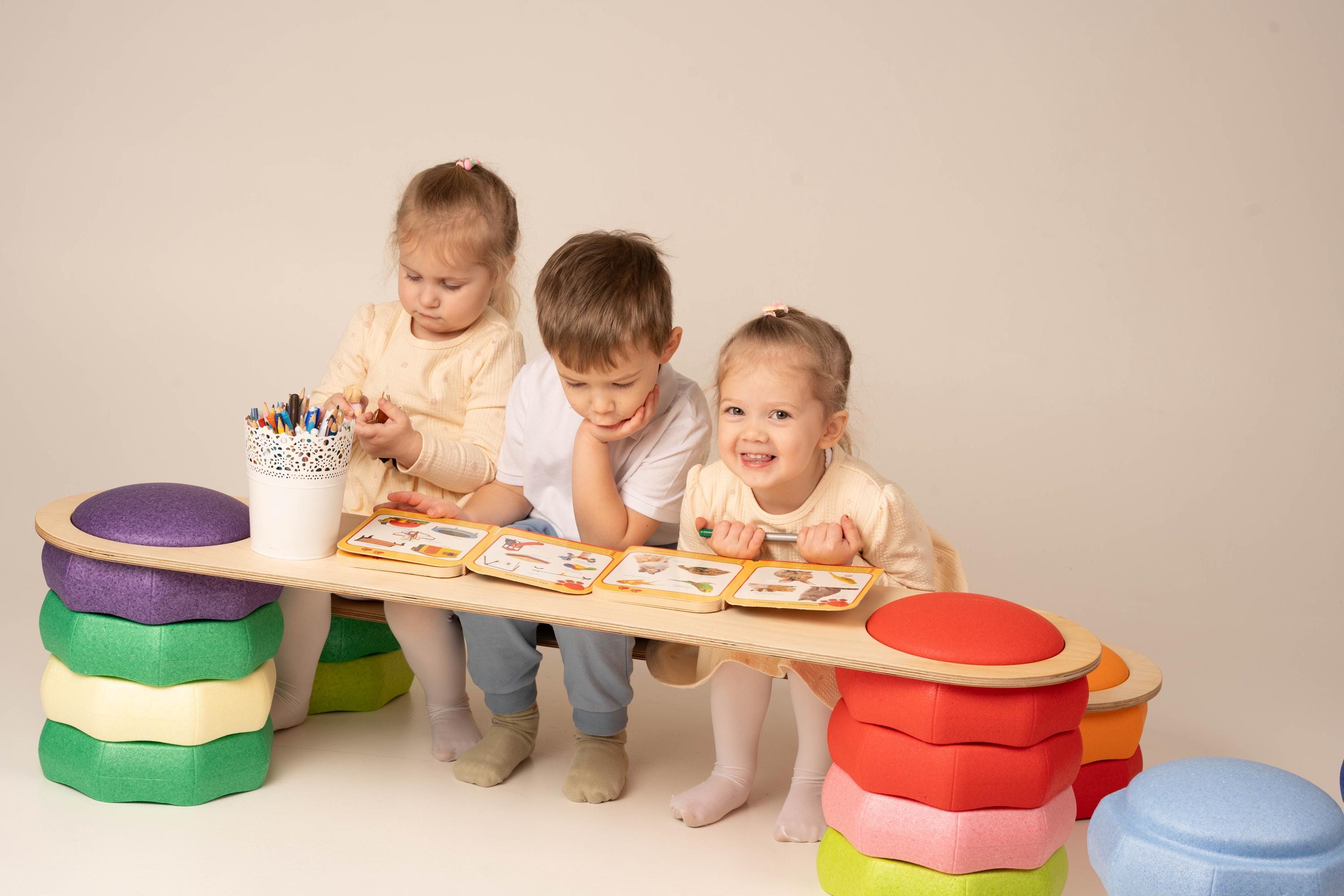 Handmade Wooden Balance Board Montessori Motor Skills Toy