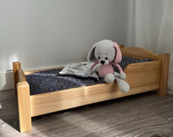 Set Biancheria Da Letto Per Bambole In Miniatura Rosa – Materasso, Piumino E Cuscino Per Bambole 22-30 Cm