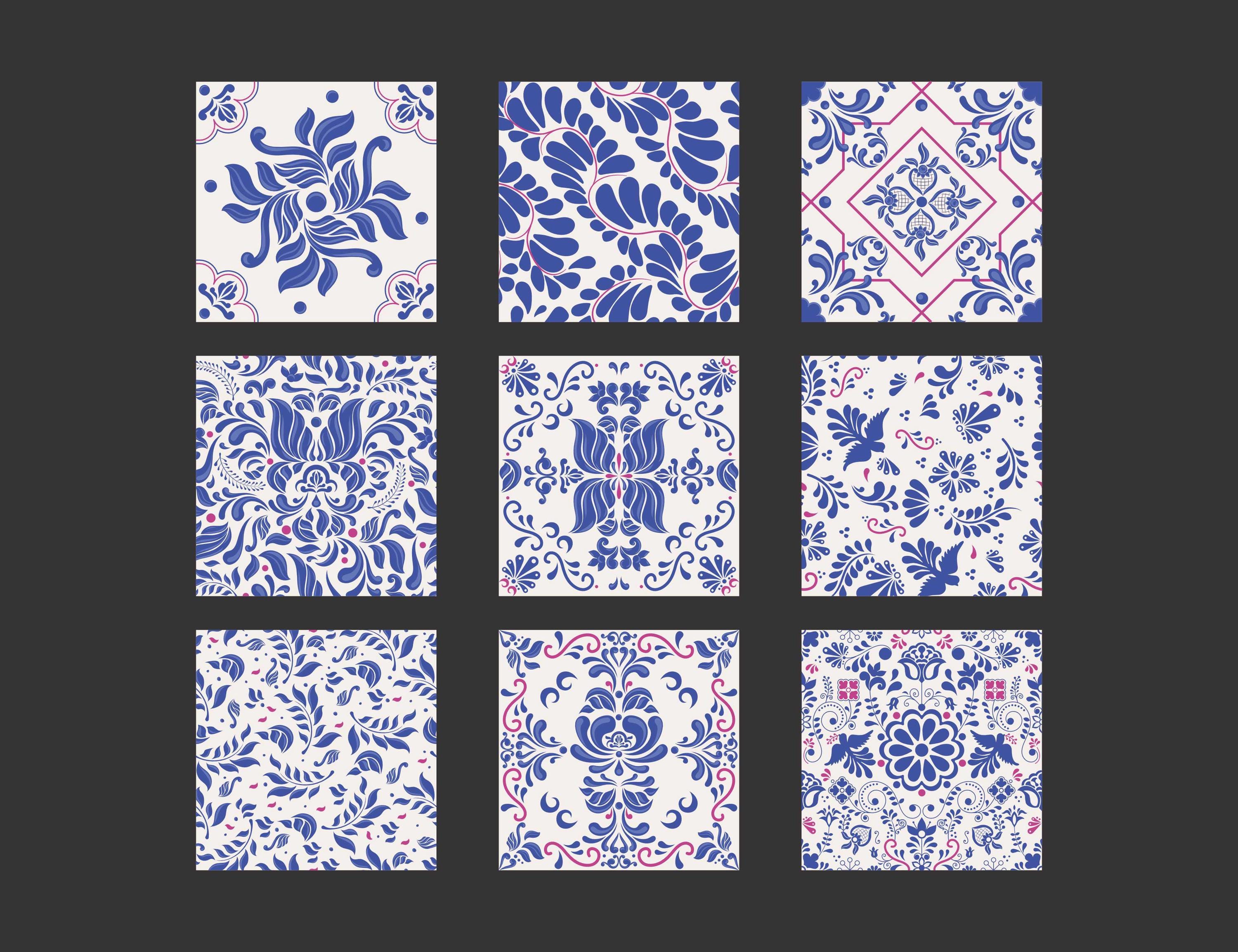 Talavera Tile Clipart: Mexican Floral SVG Vector Cut Files (Digital Download)