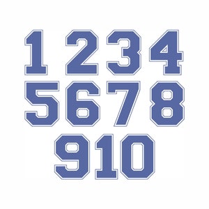 Football Player Numbers SVG | Sports Number Font | Cut Files for Cricut & Silhouette | Jersey Design | Instant Digital Download