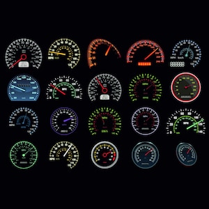 Auto Tachometer SVG-Bundle - Rennwagen Gauge Cut-Dateien für Cricut & Silhouette | Sofortiger Download Digitale Dateien Aufdruck, Png, Cdr