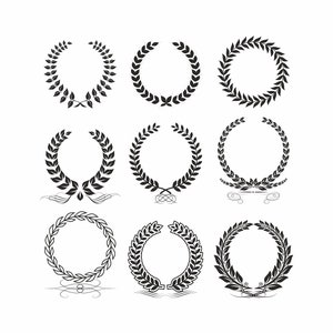 Laurel Wreath SVG Bundle | Floral Circle Clipart | Wedding Monogram Cut Files | Commercial Use | Instant Digital Download