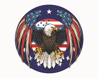 Eagle American Flag SVG: Patriotic USA Design (Digital Download)