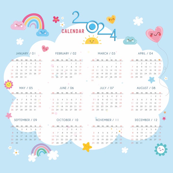 2024 Scrapbook Calendar Etsy