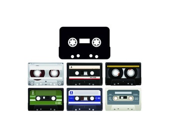 Retro Cassette Tape SVG Bundle: Vintage Mixtape Clipart (Digital Download)