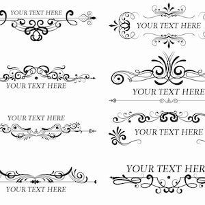 Vintage ornamentlijsten SVG | Klassieke symmetrische ontwerpelementen | Aanpasbare tekstkaders voor Cricut & Silhouette | Direct downloaden