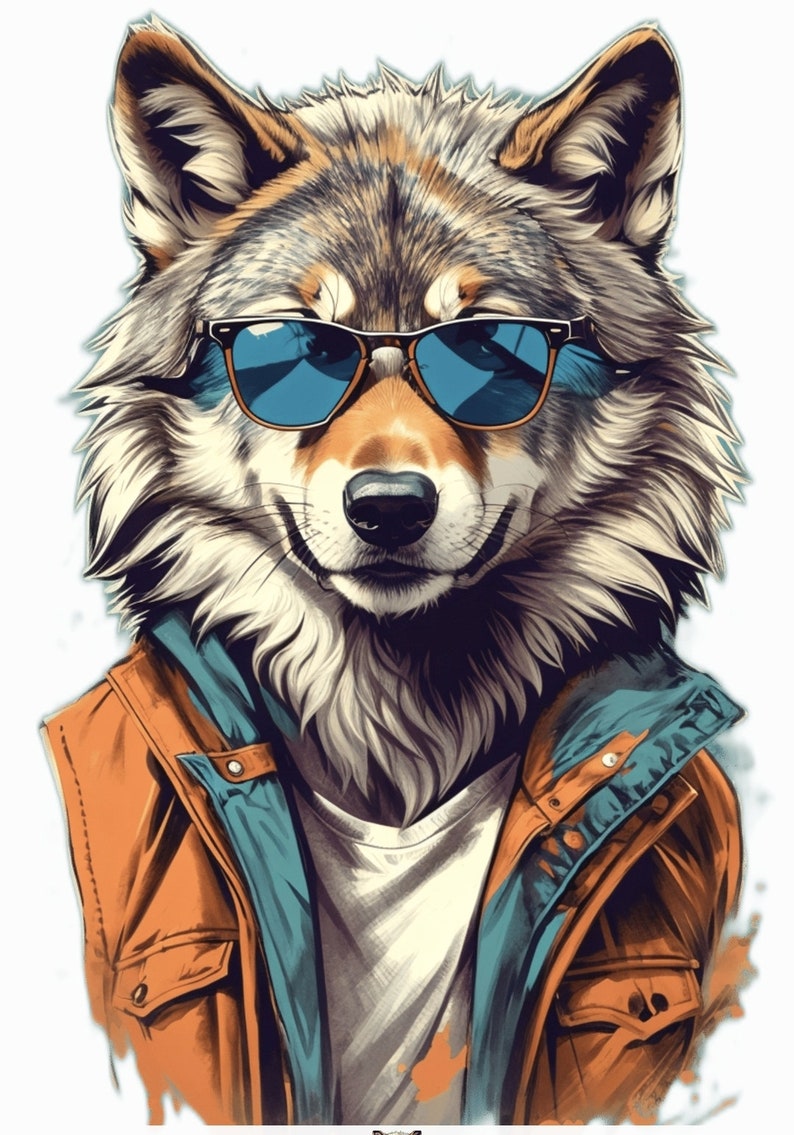 Fancy Wolf Clipart: Intricate Fantasy Animal SVG PNG PDF - Etsy