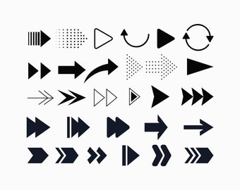 Arrow SVG Bundle: Vector Clipart Graphics (Digital Download)