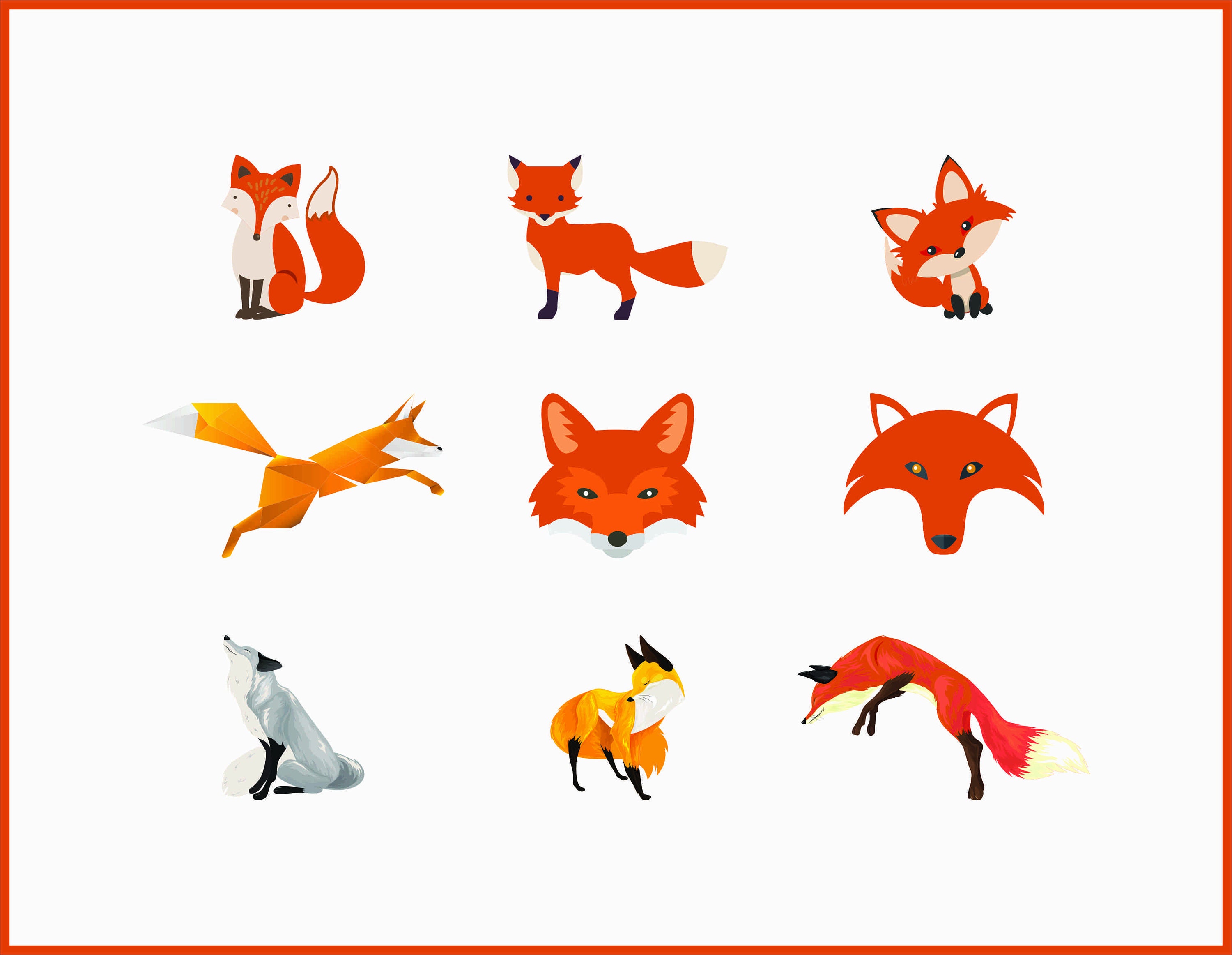 Fox SVG Bundle | Woodland Animal Vector | Cricut Silhouette Cut Files | Forest Clipart | Instant Digital Download