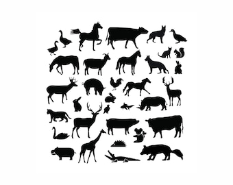 Farm Animals SVG Bundle: Cow, Horse, Pig Cut Files (Digital Download)