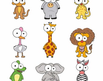 Pakiet Safari Animals SVG, pliki Jungle Cut