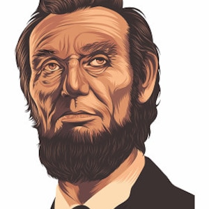 Abraham Lincoln Portrait: Presidents Day Vector Art (SVG, PNG, PDF)
