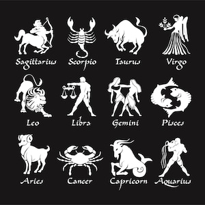 Zodiac Signs SVG Bundle: Astrology Designs for Cricut (Digital Download)
