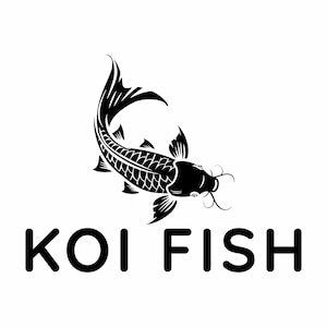 Japanese Koi Fish SVG: Clipart Vector File, Sublimation Graphics (Digital Download)