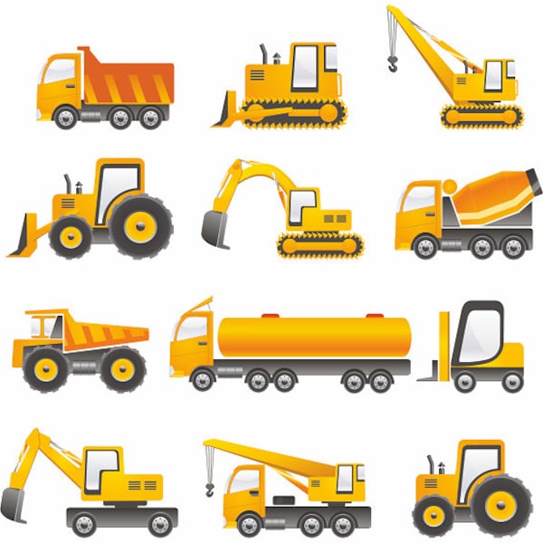 Construction SVG, Trucks SVG Files, Excavator SVG, Dump Truck Svg, Construction Clipart, Cricut Excavator, Cricut Construction, Silhouette