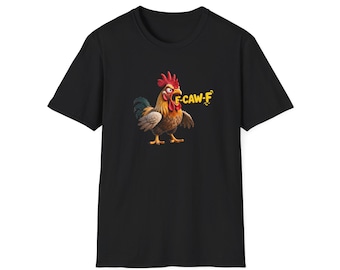 F-Caw-F Shirt | Angry Chicken Screaming T-Shirt | Funny Animal Meme Tee | Sassy Rooster Gift
