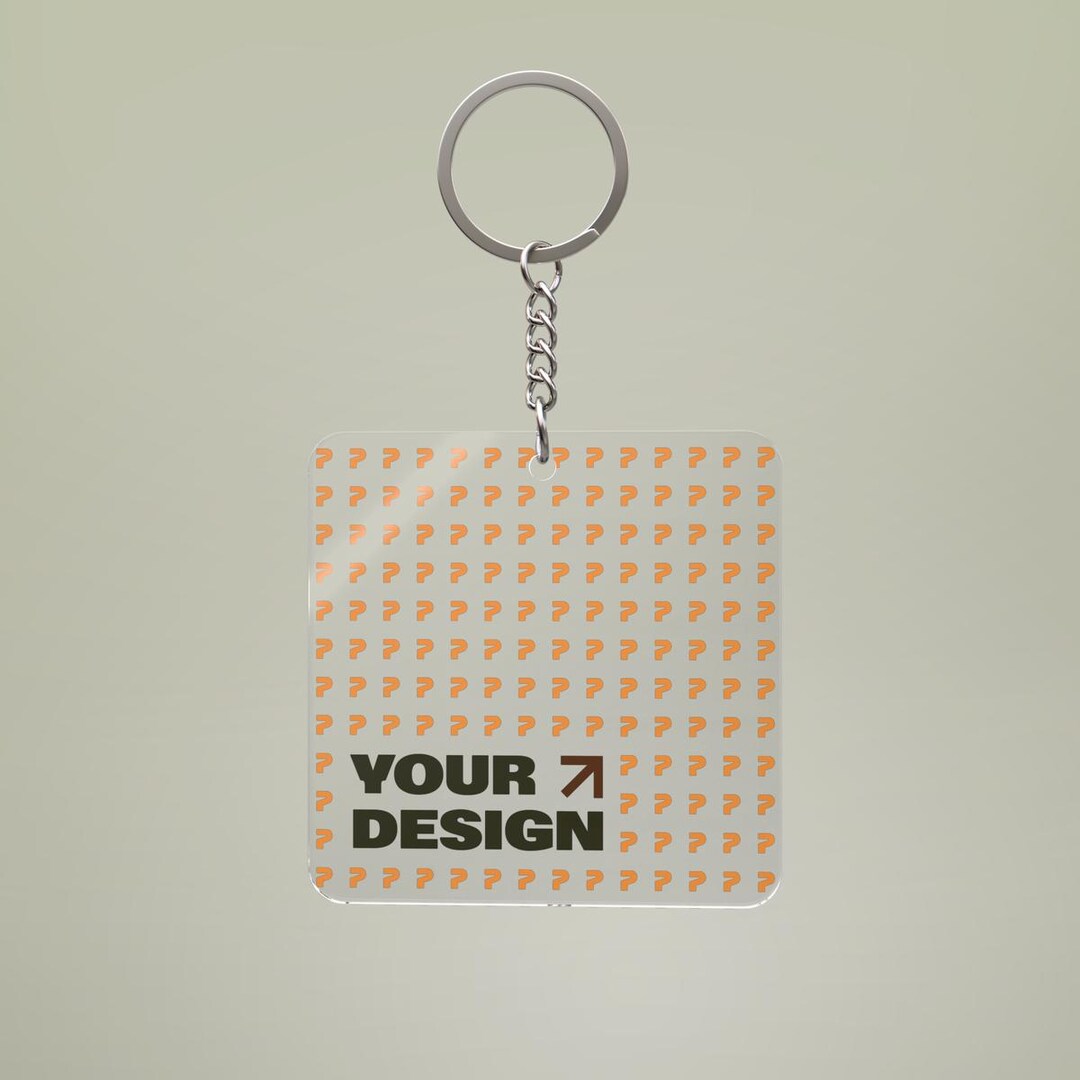 Square Photo Keychains Custom Photo Keychain | Personalized Square Design - Etsy