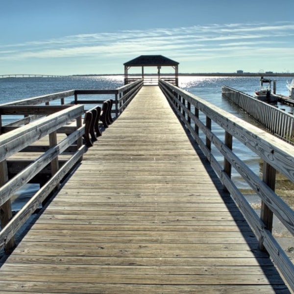 Photo of pier on the bay in Somers Point NJ