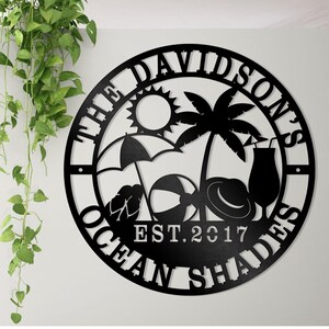 Personalized Family Poolside Sign | Swimming Pool Sign | Outdoor Poolside Oasis Sign | Funny Beach Decor | Backyard Pool Decor | Bar Gifts