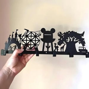 Colgadores de llaves de bienvenida a los Parques Disney - Colgadores de llaves Disney - Perchero para llaves Disney World - Decoración del hogar Disney - Decoración de la entrada de la habitación - Regalo para un nuevo hogar