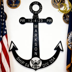 Custom Anker Metallschild, Navy PIR/Graduierung Geschenk, Schiff Dekor