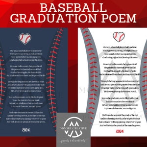 Poesie Abschlussgeschenk, Senior Baseball Digitaler Download, Benutzerdefiniertes Gedicht, personalisiertes Geschenk, Sentimental Senior Baseball Geschenk, Baseball Mom