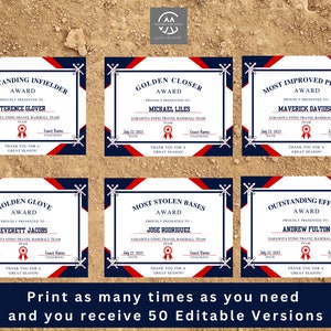 Award Certificates, Printable awards, sports awards, sports printables, sports certificates, baseball certificate, baseball awards, t ball