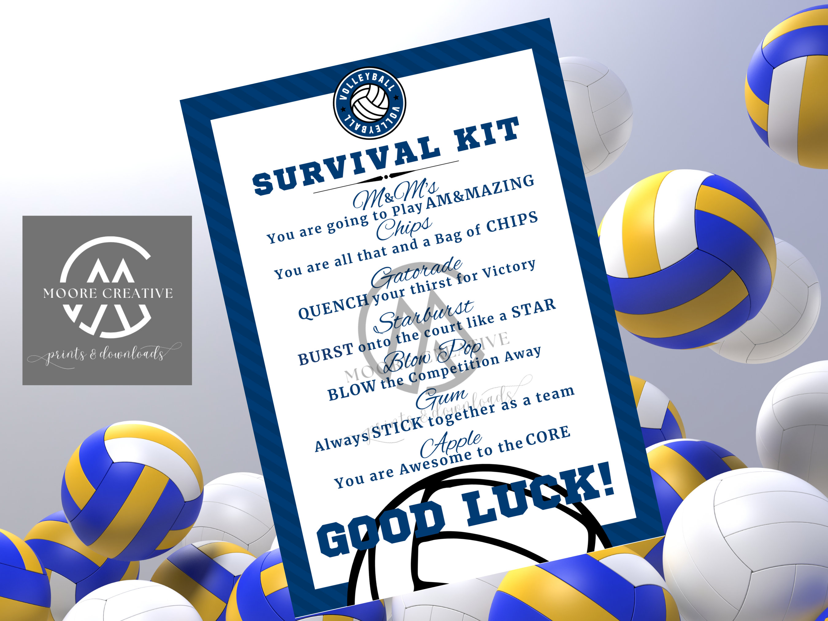 Volleyball Survival Kit Volleyball Volleyball Survival Kit Etsy