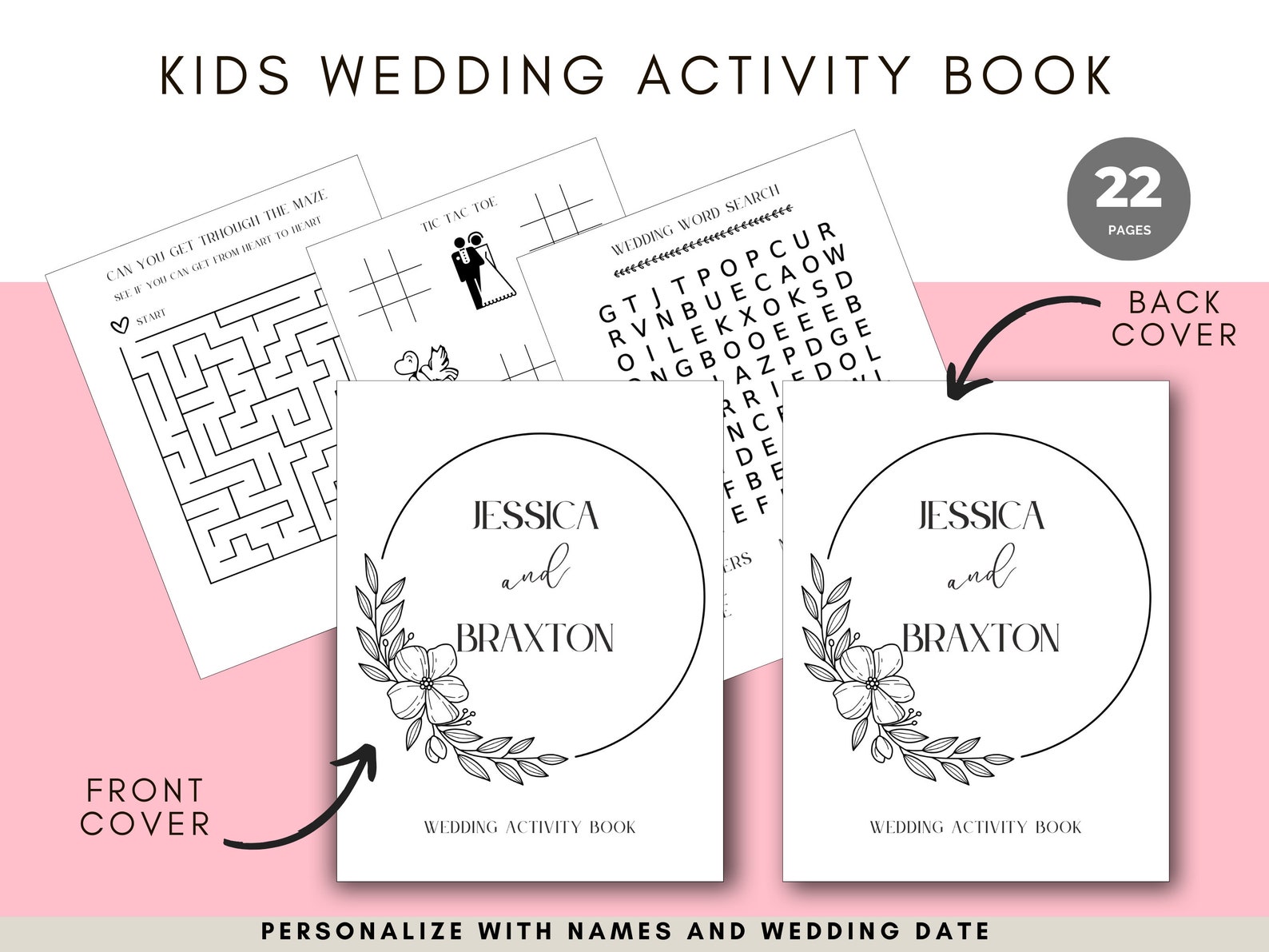 Wedding Activity Book, Wedding Coloring Book, Wedding Activity Book ...
