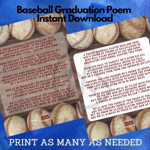 Senior Baseball Gift Idea | Instant Download | Baseball Team Instant Download Quote Sign Senior Gift Senior Gift Baseball | Graduation Gifts