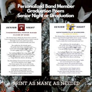 Band Gifts for Seniors, Band Senior Night Gift, High School Band, MarchingBand Gifts, Orchestra, Senior Chorus Gifts, Choir, Marching Band