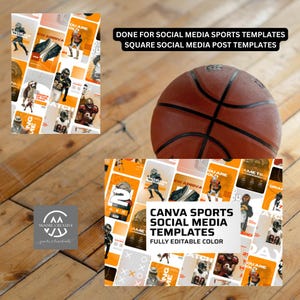 Basketball Sports Social Media Templates Canva Sports Basketball Team Templates Basketball Custom Game Day Graphic Instagram Posts 30 Square