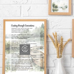 Poema de pesca / Descarga conmemorativa imprimible / Regalo de condolencia digital para un pescador / Recuerdo de homenaje fúnebre, arte personalizado / Instantáneo