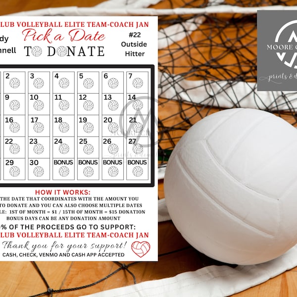 Volleyball Fundraiser Template Etsy Volleyball Fundraiser Template Etsy
